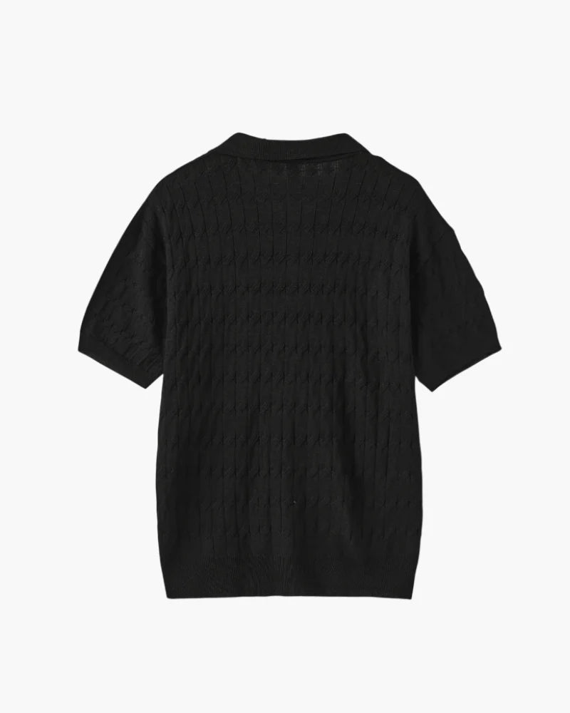 Polo CRISTIAN de Hombre Texturizado Elegante | Camisa Casual Premium Estilo Old Money