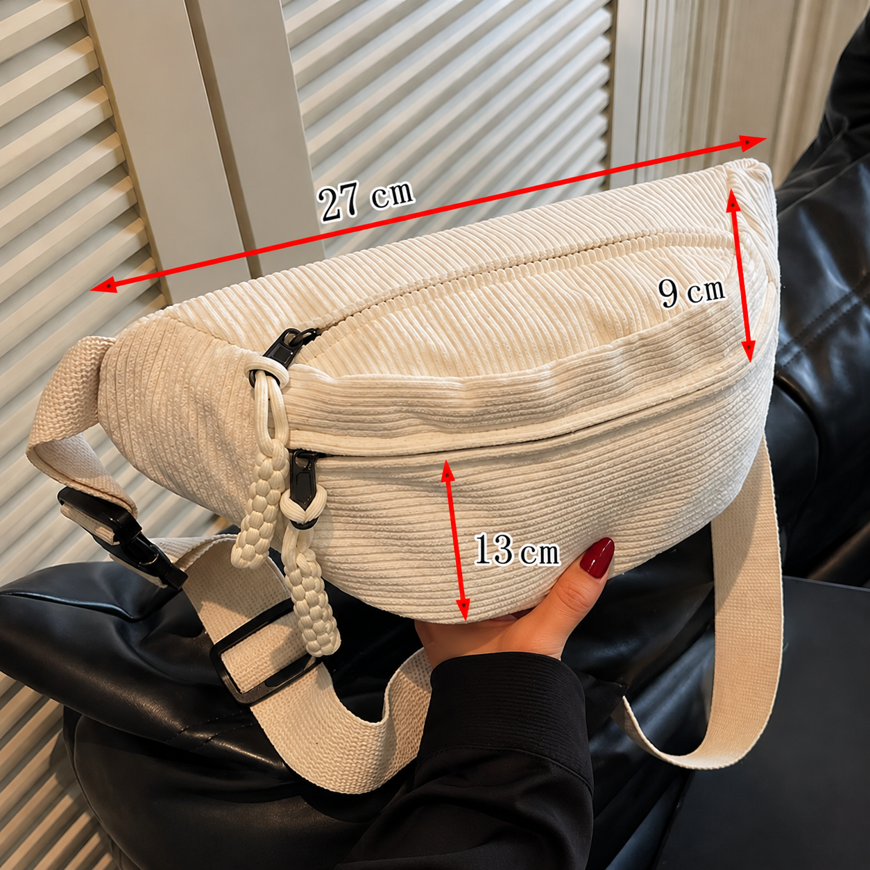 Yair | Bolso de hombro de pana Mostaza