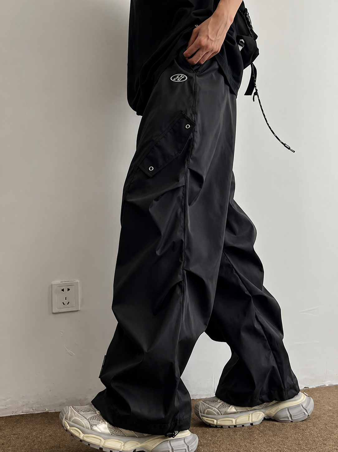 Pantalón PITER Cargo Hombre Oversize Techwear | Parachute Pants Streetwear Hip Hop