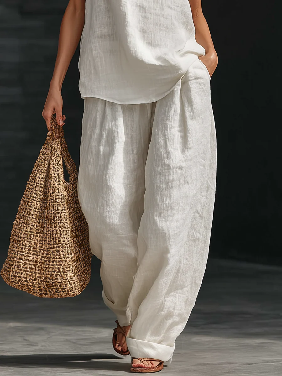 Zoe™ | Conjunto sin mangas con pantalón de pierna ancha