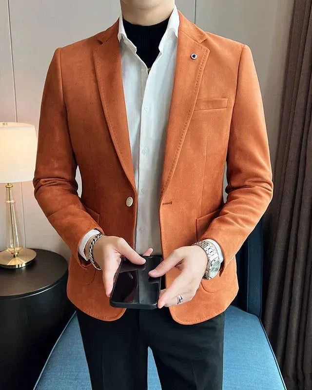 Blazer MATEO elegante para hombre con un solo botón en elastano.