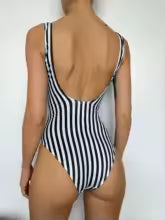 Traje de baño SIMÓN, de una pieza a rayas.