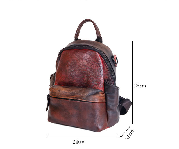 Mochila LIMA de cuero hecha a mano para mujer