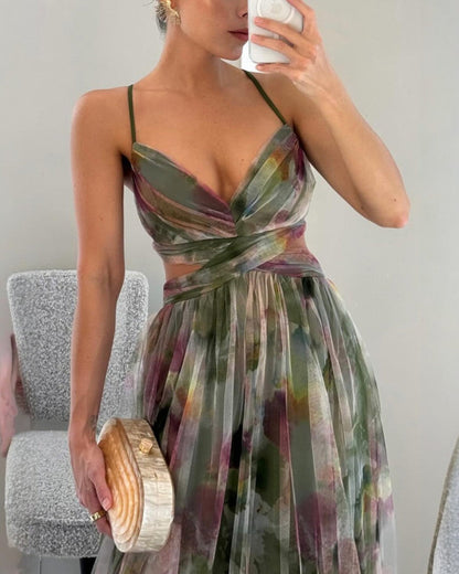 Vestido LUANA largo de elegancia floral.