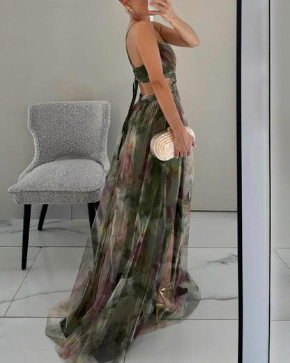 Vestido LUANA largo de elegancia floral.