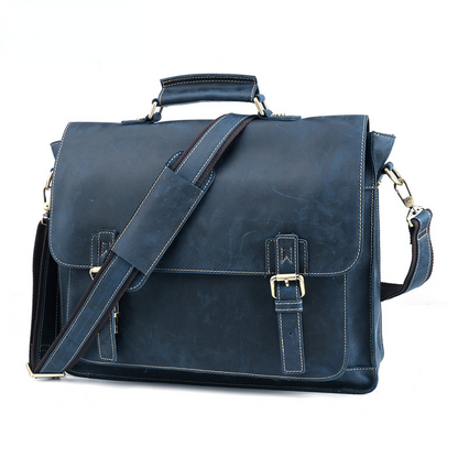 Maletín TORONTO de negocios de cuero estilo retro de 15,6" para hombre