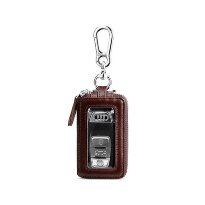 Fundas de cuero vintage para llaves de coche con doble cremallera.