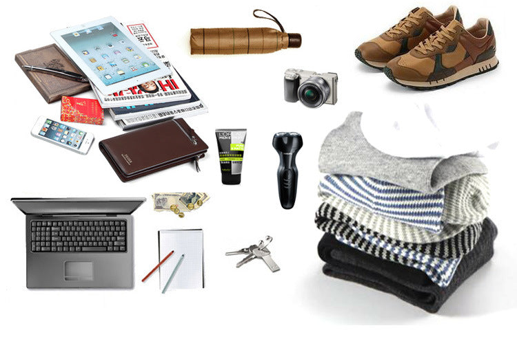 Bolsos CRIS de lona y cuero para hombre, ideales para viajar