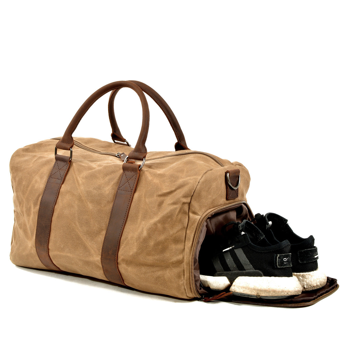Bolsos CRIS de lona y cuero para hombre, ideales para viajar