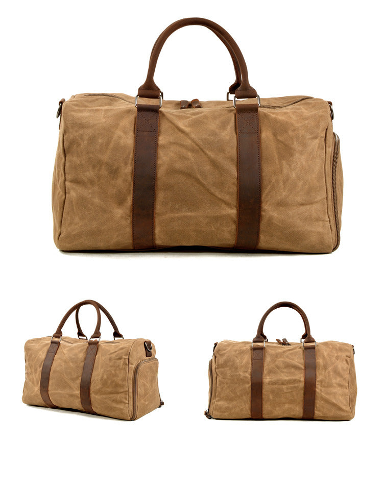 Bolsos CRIS de lona y cuero para hombre, ideales para viajar