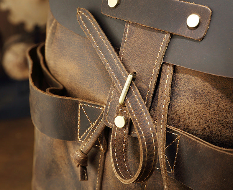 Mochila HABANA de cuero vintage hechas a mano.
