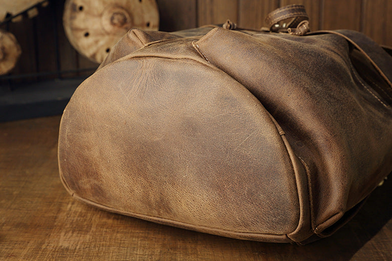 Mochila HABANA de cuero vintage hechas a mano.