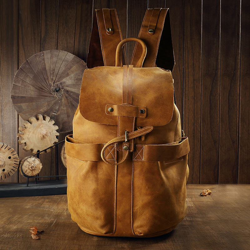 Mochila HABANA de cuero vintage hechas a mano.