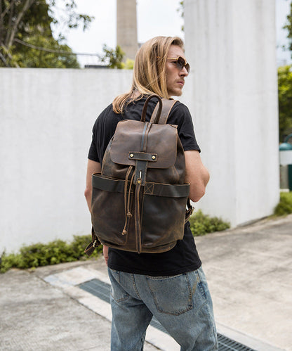 Mochila HABANA de cuero vintage hechas a mano.