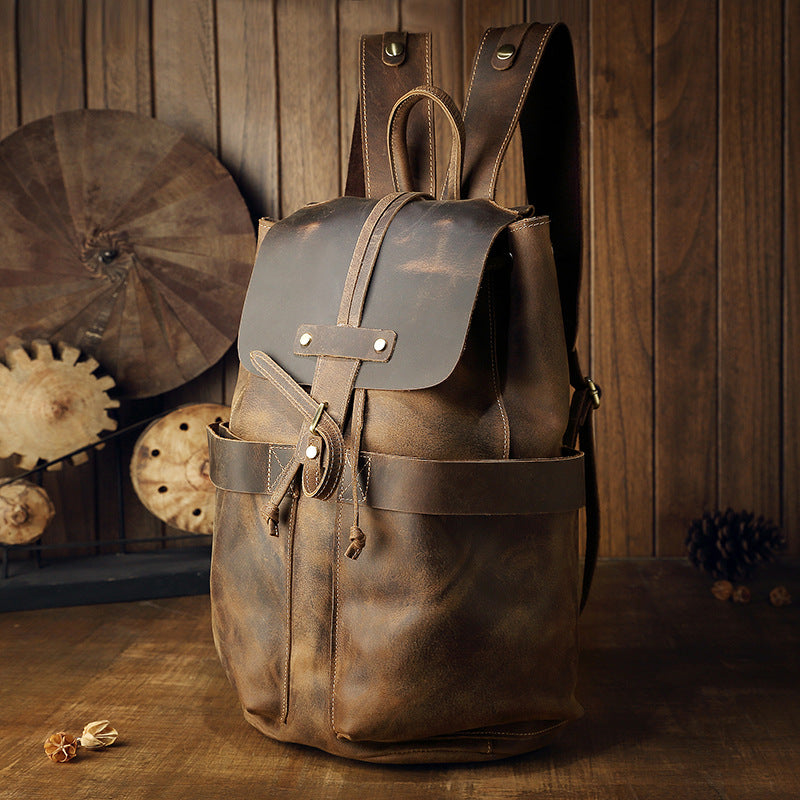 Mochila HABANA de cuero vintage hechas a mano.