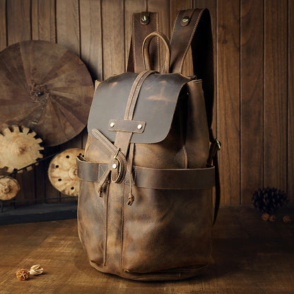 Mochila HABANA de cuero vintage hechas a mano.