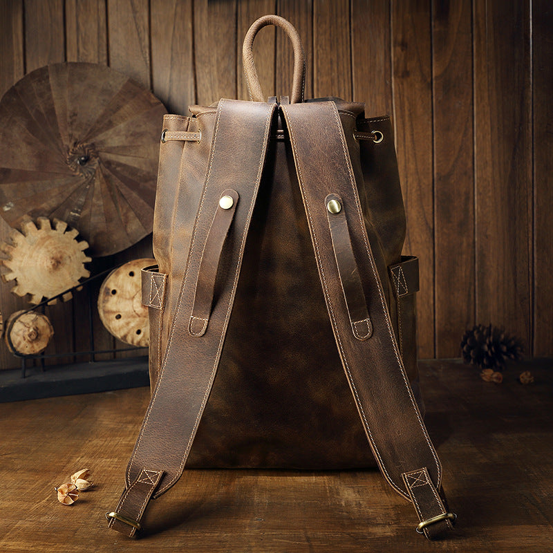 Mochila HABANA de cuero vintage hechas a mano.