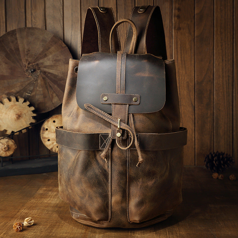 Mochila HABANA de cuero vintage hechas a mano.
