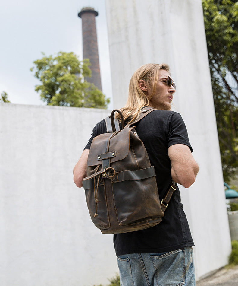 Mochila HABANA de cuero vintage hechas a mano.