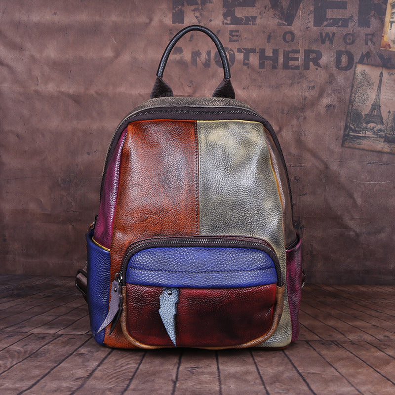 Mochila LIMA de cuero hecha a mano para mujer