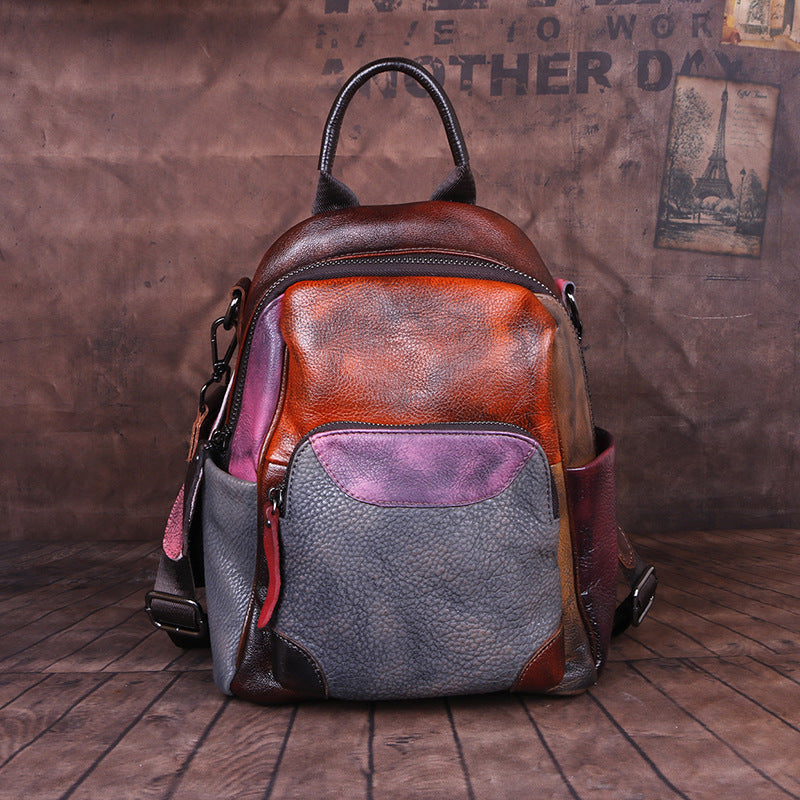 Mochila LIMA de cuero hecha a mano para mujer