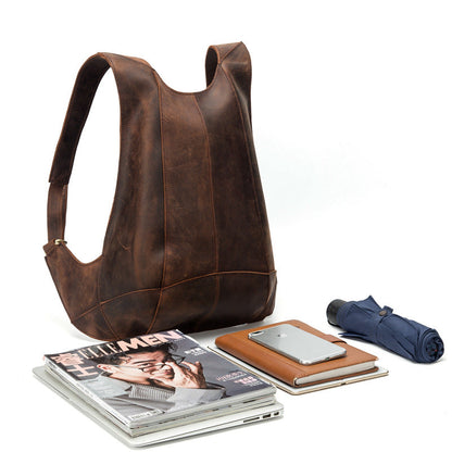 Mochila TAMY sencilla e informal de piel de vacuno.
