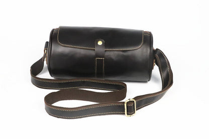 Bolso de DAKAR hombro vintage de piel con forma de barril
