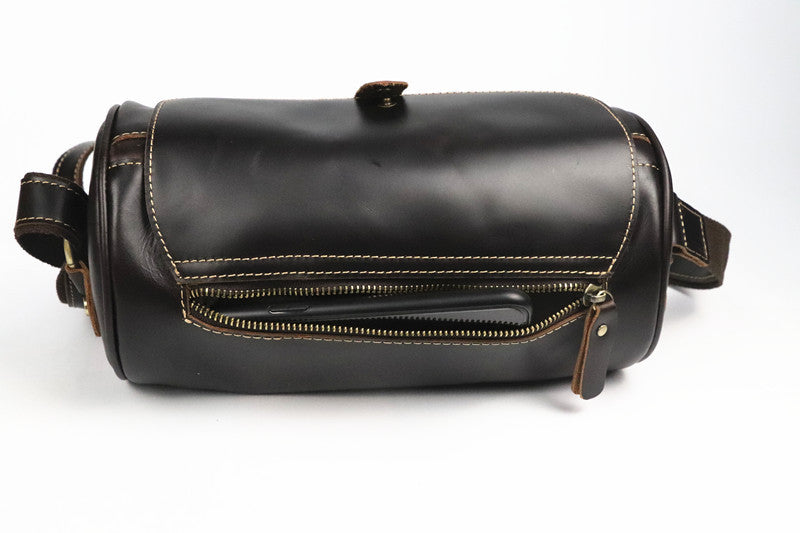 Bolso de DAKAR hombro vintage de piel con forma de barril
