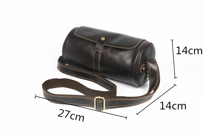 Bolso de DAKAR hombro vintage de piel con forma de barril