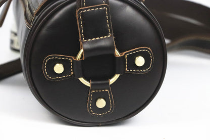 Bolso de DAKAR hombro vintage de piel con forma de barril