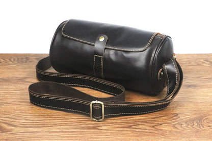 Bolso de DAKAR hombro vintage de piel con forma de barril