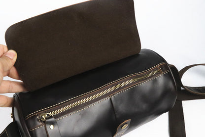 Bolso de DAKAR hombro vintage de piel con forma de barril