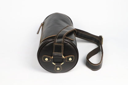 Bolso de DAKAR hombro vintage de piel con forma de barril
