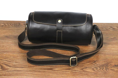 Bolso de DAKAR hombro vintage de piel con forma de barril