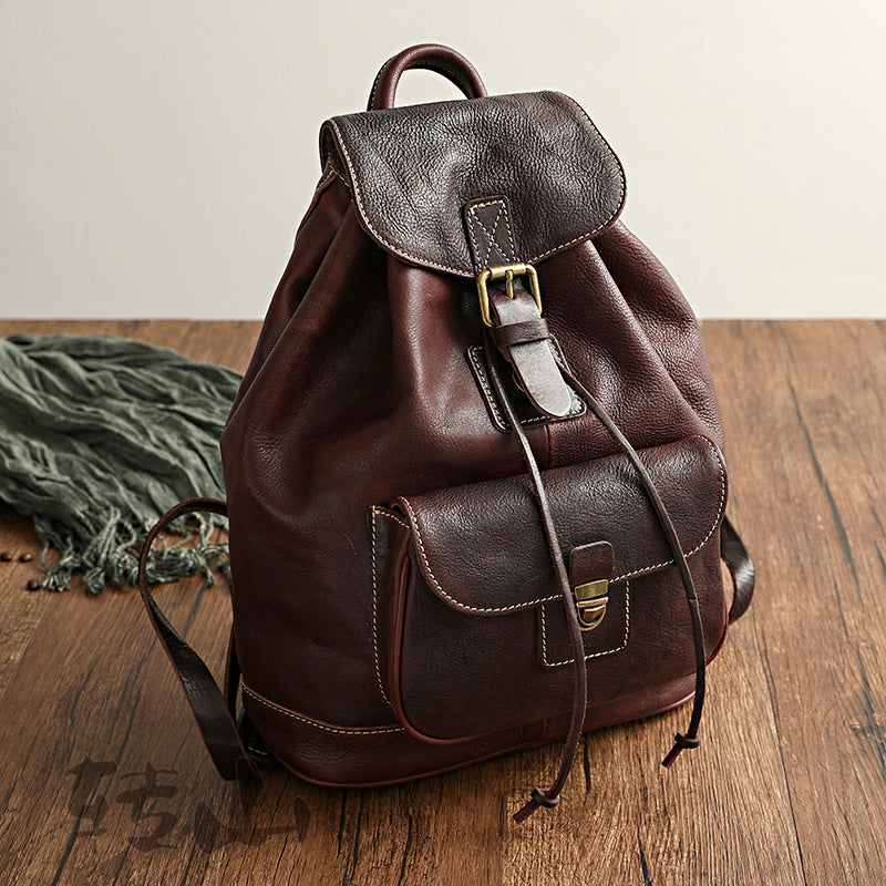 Mochila ROSEL de cuero curtido vegetal hecha a mano