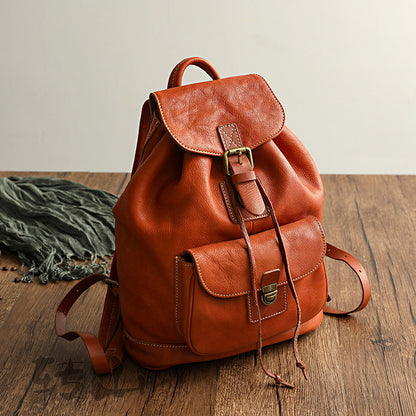 Mochila ROSEL de cuero curtido vegetal hecha a mano