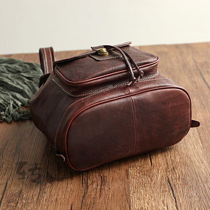 Mochila ROSEL de cuero curtido vegetal hecha a mano