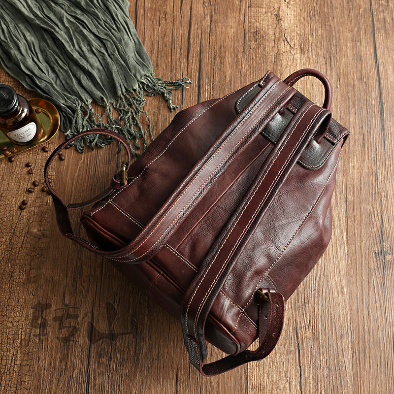 Mochila ROSEL de cuero curtido vegetal hecha a mano
