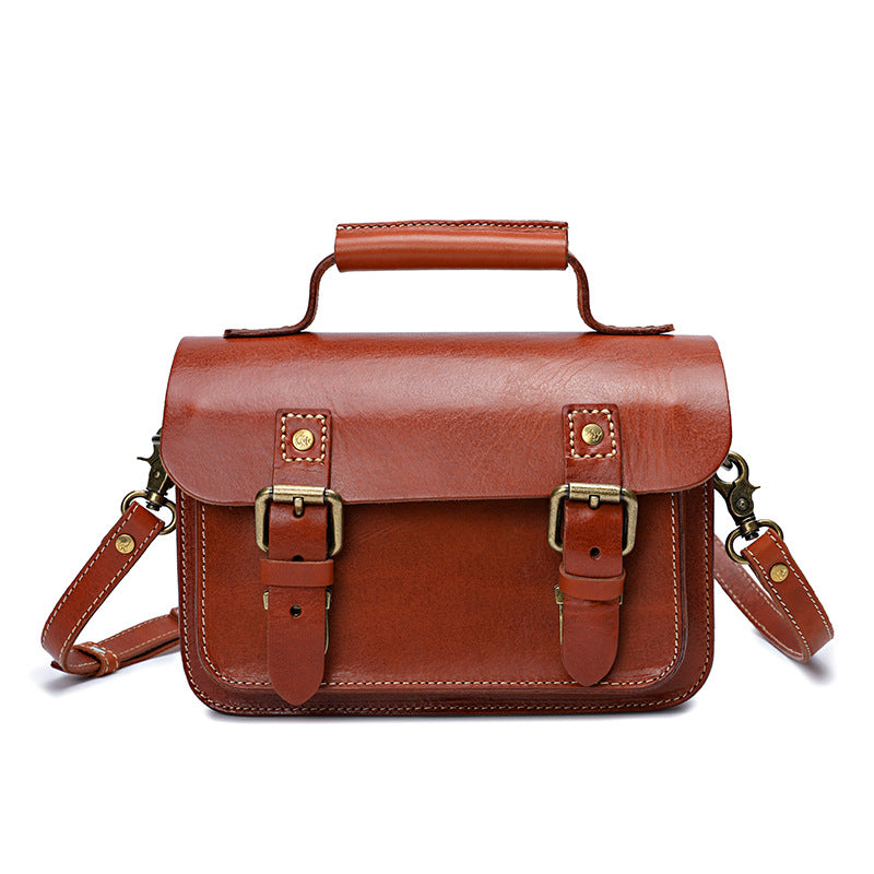 Bolso bandolera MILI Cambridge de cuero curtido vegetal hecho a mano