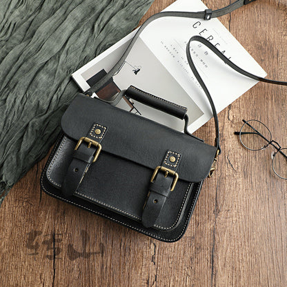 Bolso bandolera MILI Cambridge de cuero curtido vegetal hecho a mano
