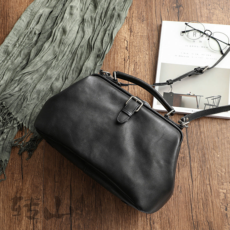 Bolsos de mano CARMEN de cuero curtido vegetal hechos a mano para mujer
