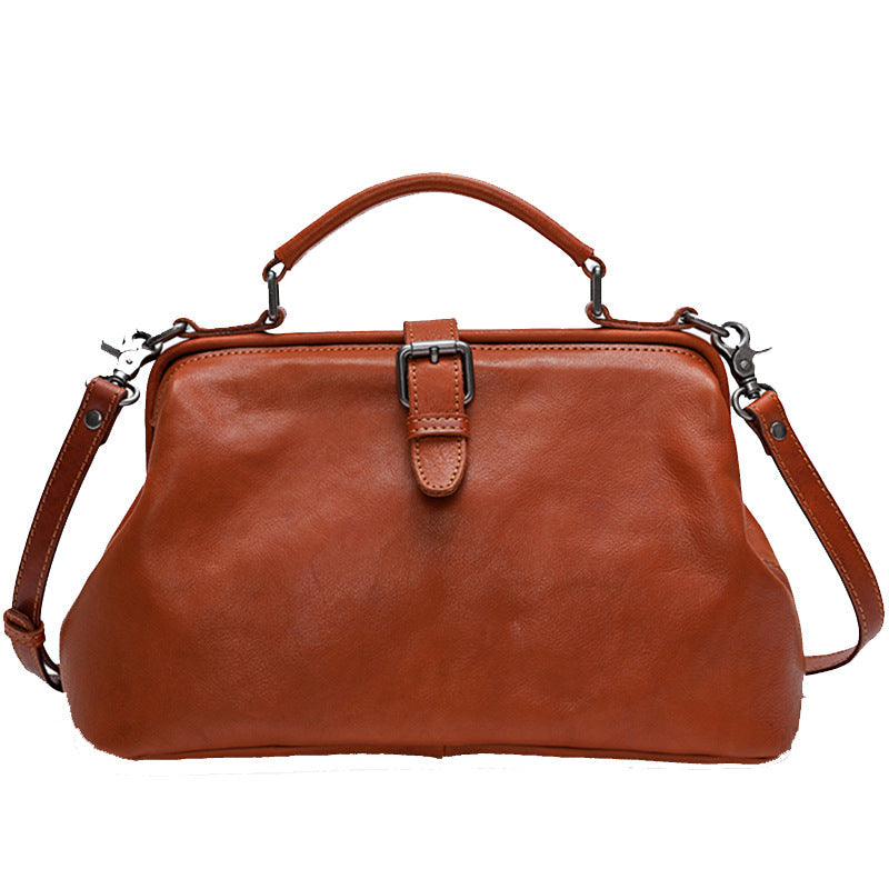 Bolsos de mano CARMEN de cuero curtido vegetal hechos a mano para mujer
