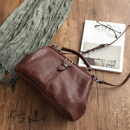 Bolsos de mano CARMEN de cuero curtido vegetal hechos a mano para mujer