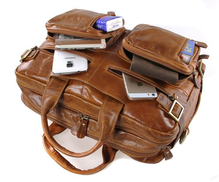 Mochilas POLO de piel para hombre.
