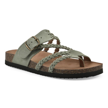 Sandalias RABÍ, de corcho tejido.