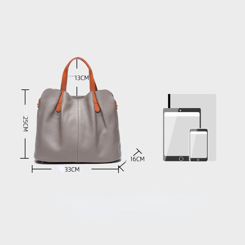 Bolsos de mano CLARI de piel de vaca para mujer