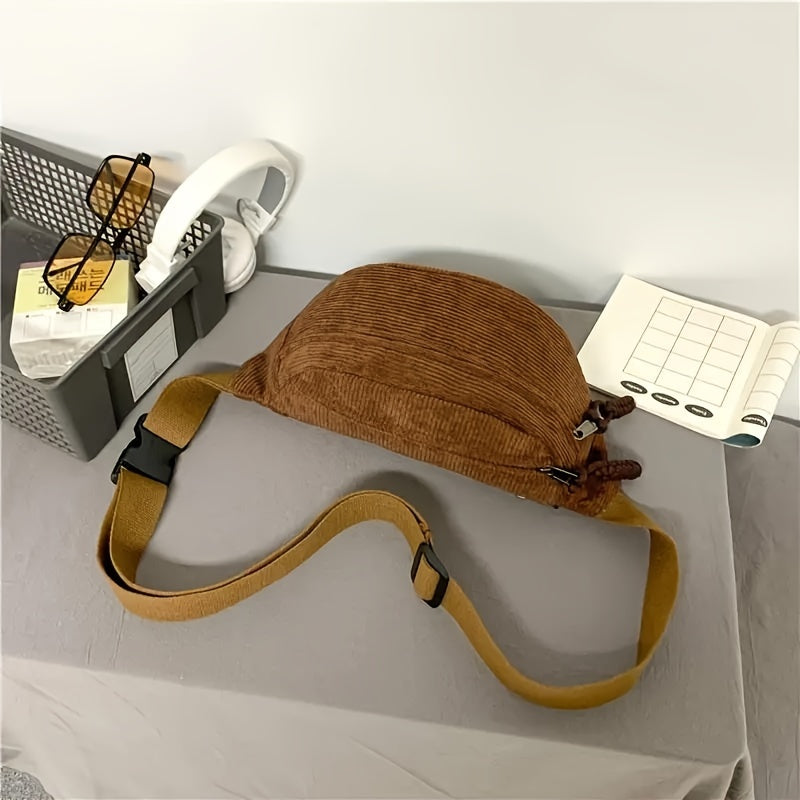 Bronco |Bolso de hombro de pana Camel