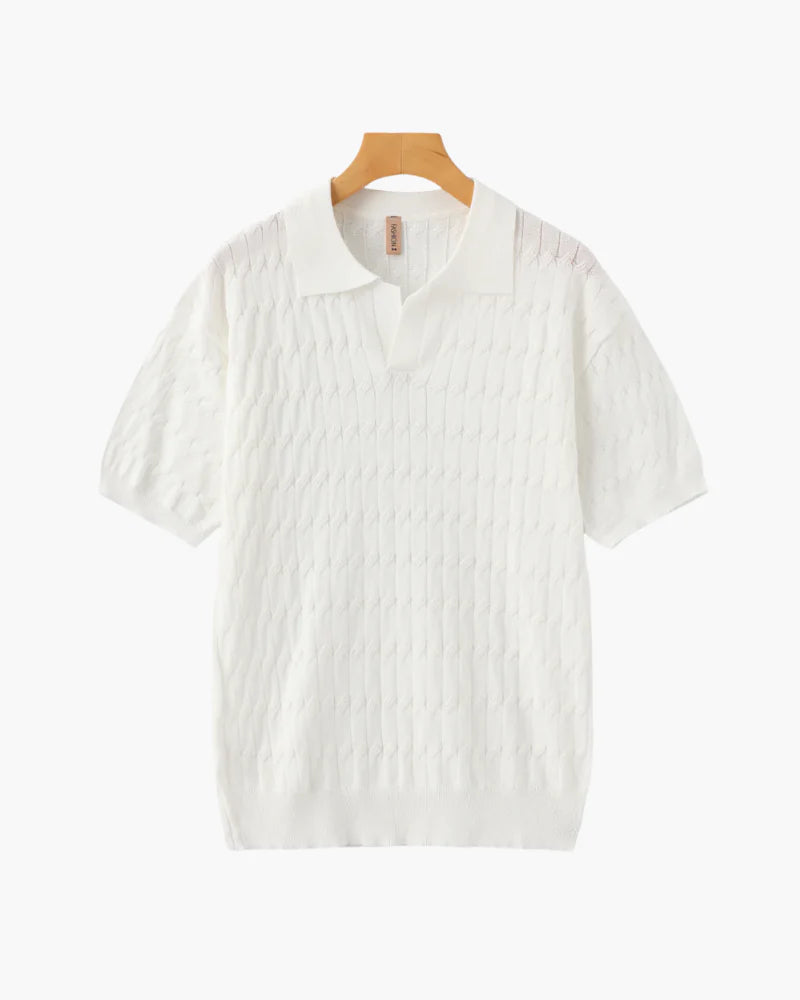 Polo CRISTIAN de Hombre Texturizado Elegante | Camisa Casual Premium Estilo Old Money
