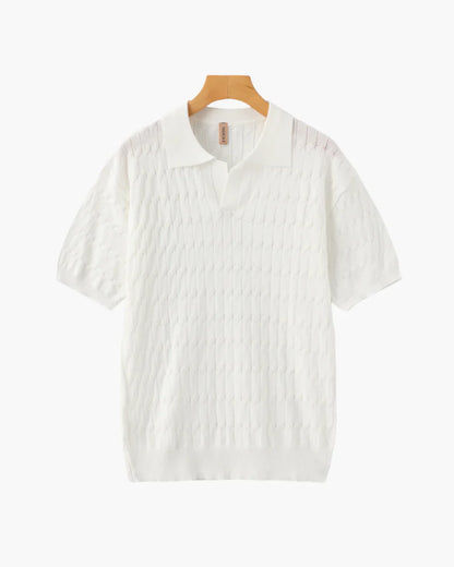 Polo CRISTIAN de Hombre Texturizado Elegante | Camisa Casual Premium Estilo Old Money