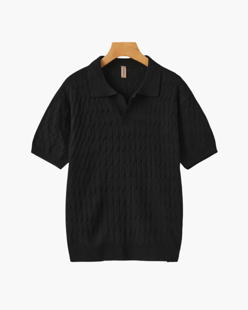 Polo CRISTIAN de Hombre Texturizado Elegante | Camisa Casual Premium Estilo Old Money